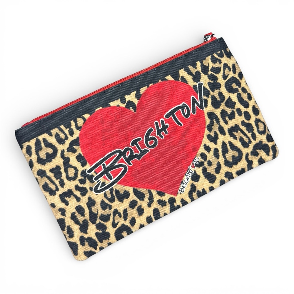 Brighton Red and Leopard Print Clutch